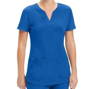 Healing Hands Scrub Top in royal blue size Med